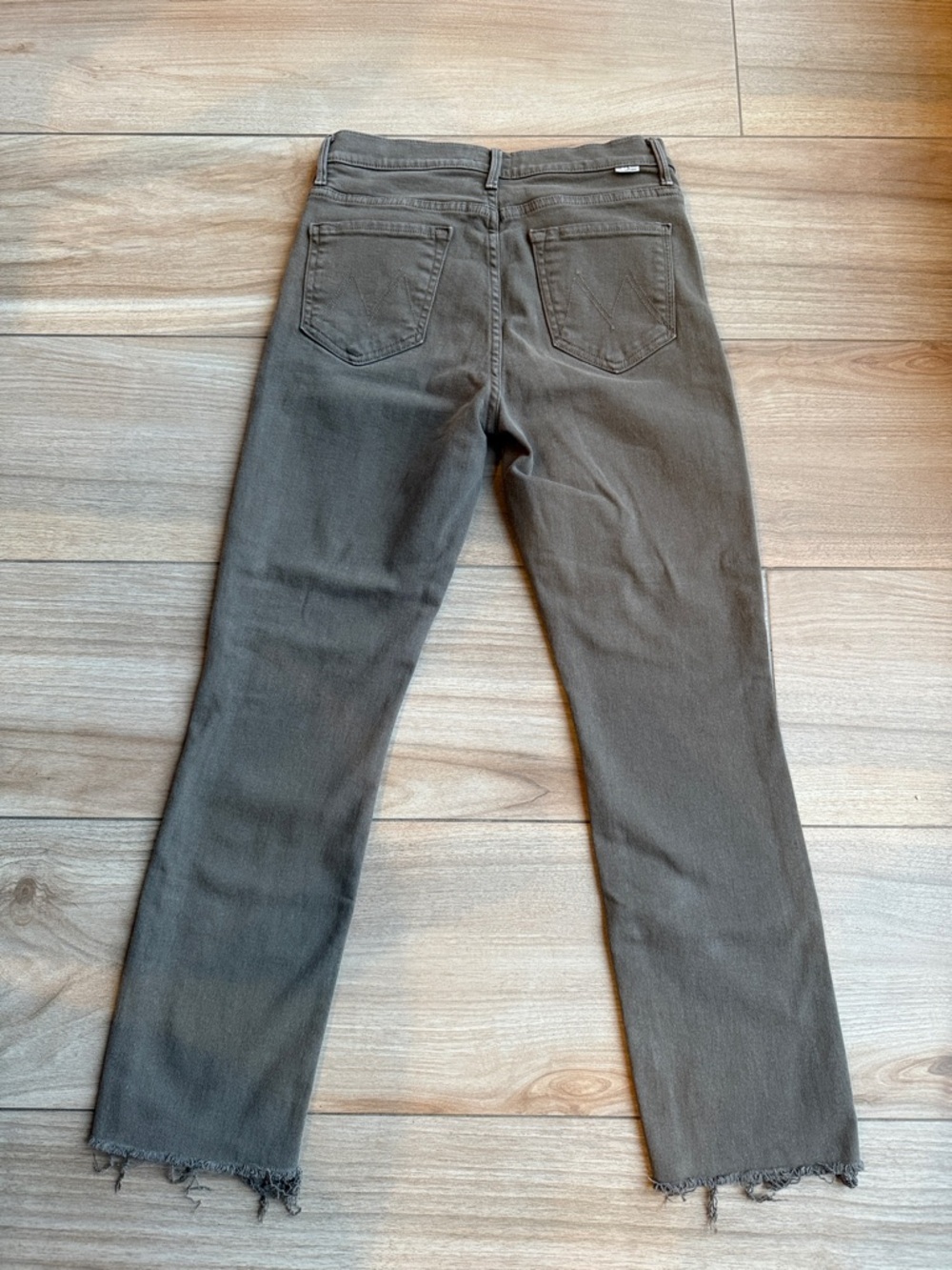MOTHER Rascal Ankle Fray High-Waisted Straight Jeans Granola Preppy - Picture 9 of 10